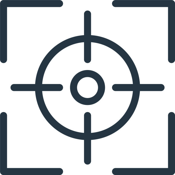 目标图标孤立在白色背景轮廓上图片下载