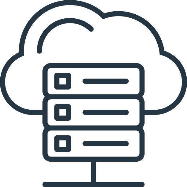云服务器图标隔离在白色背景上图片下载