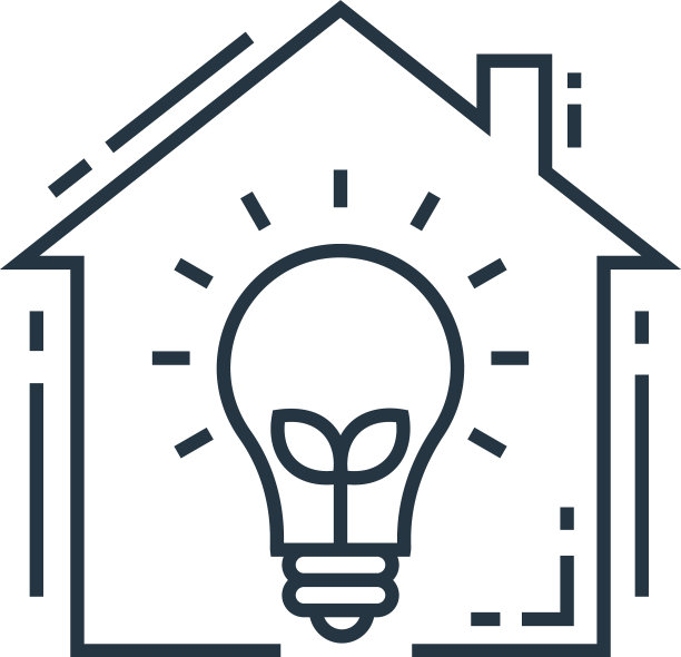 智能房子图标孤立在白色背景图片下载