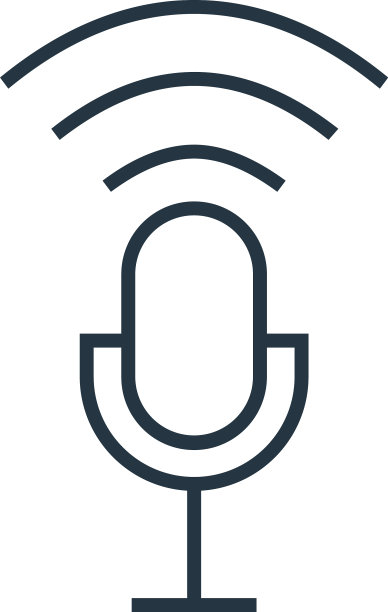 麦克风图标隔离在白色背景图片下载