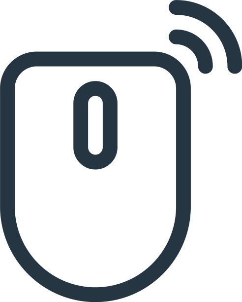 鼠标图标孤立在白色背景轮廓上图片下载