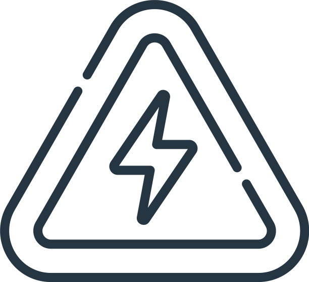 电力标志图标隔离在白色图片下载