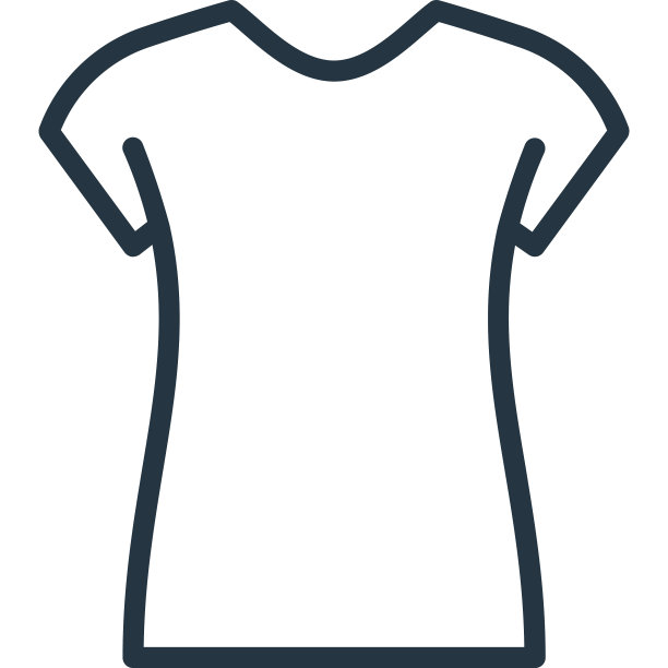T恤图标孤立在白色背景轮廓图片下载
