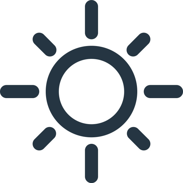 太阳图标太阳可编辑笔画太阳线性符号图片下载