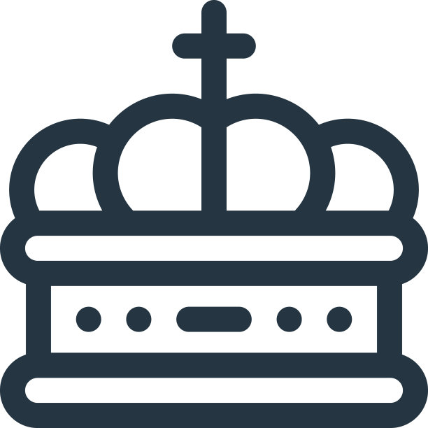 皇冠图标孤立在白色背景轮廓图片下载