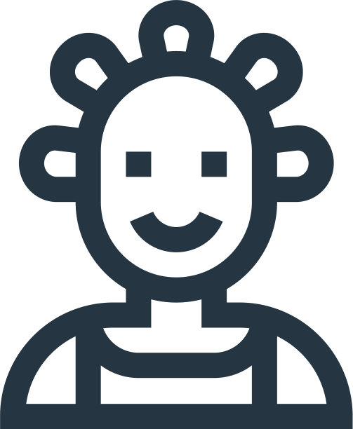 女人图标孤立在白色背景轮廓图片下载