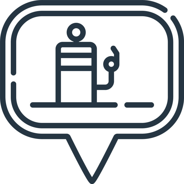 加油站图标孤立的白色背景图片下载