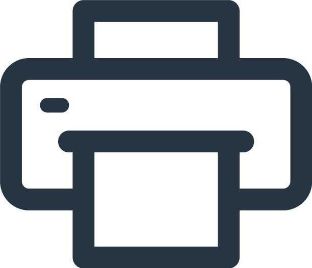 打印机图标孤立在白色背景轮廓上图片下载