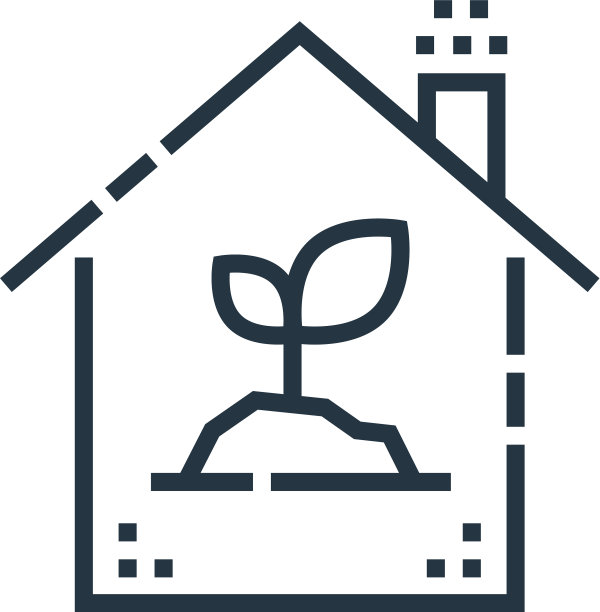 生态房子图标孤立在白色背景上图片下载