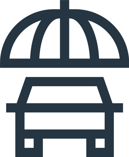 汽车保险图标孤立在白色背景图片下载