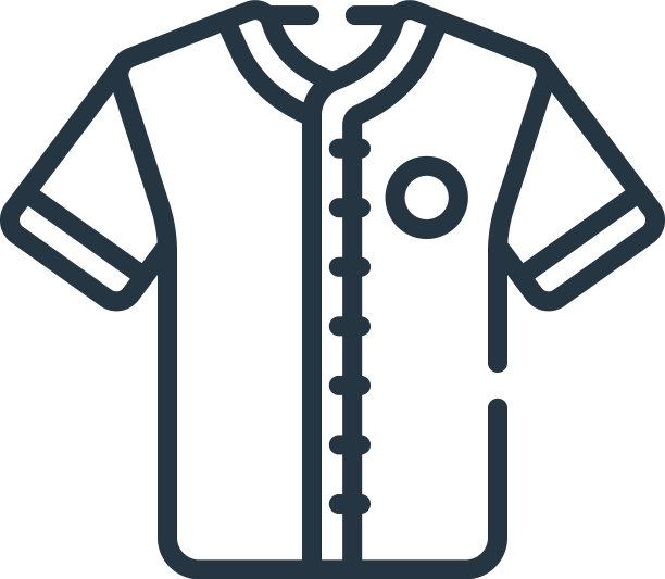 棒球球衣图标孤立的白色背景图片下载