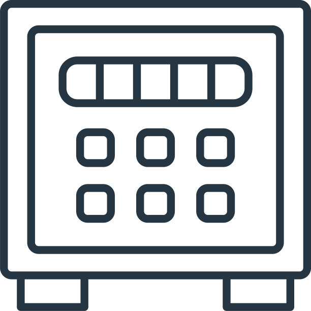 安全图标孤立在白色背景大纲图片下载