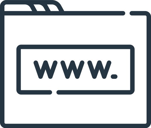 网站图标孤立在白色背景大纲图片下载