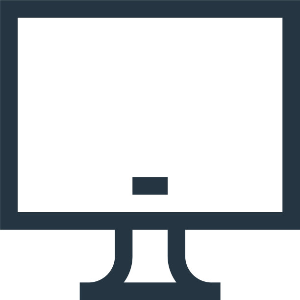 计算机屏幕图标孤立在白色背景图片下载