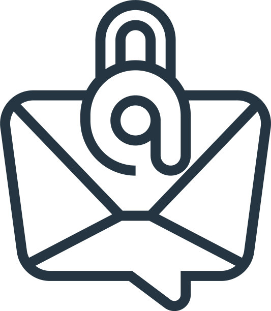 机密电子邮件图标隔离在白色图片下载