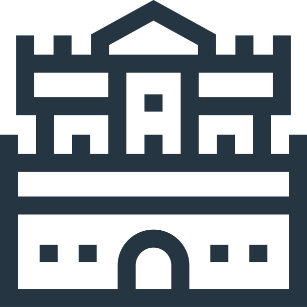 城堡图标城堡可编辑笔画城堡线性图片下载