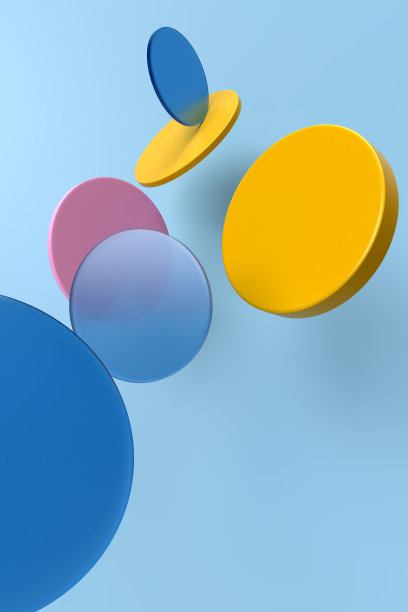 摘要三维渲染圆点彩色背景图片下载