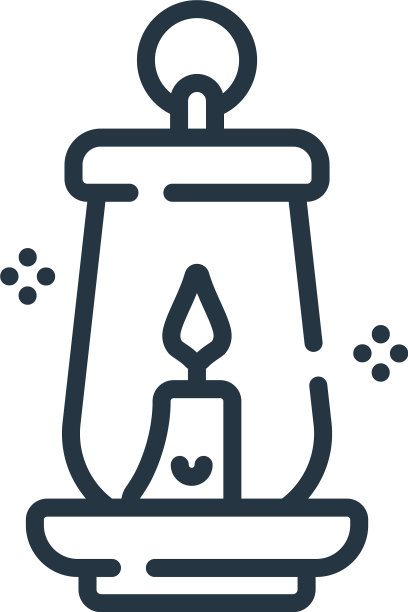 灯笼图标孤立在白色背景轮廓图片下载