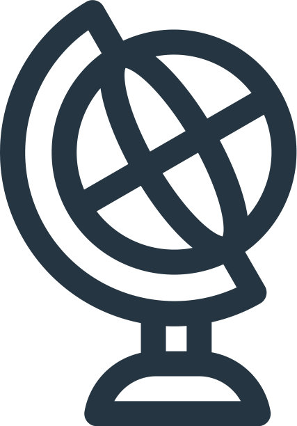 地球仪图标地球仪可编辑的描边直线地球仪图片下载