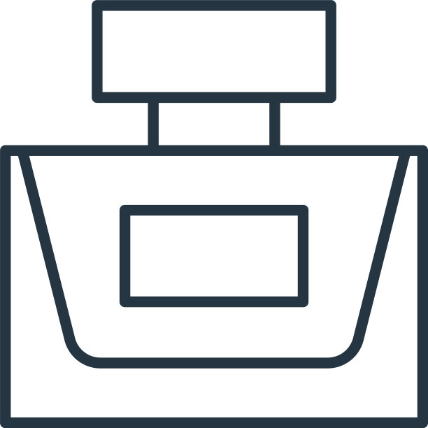 香水容器图标隔离在白色图片下载