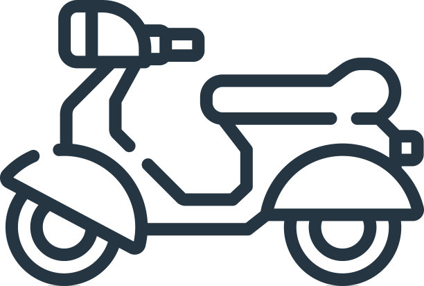 摩托车图标摩托车可编辑的笔触图片下载