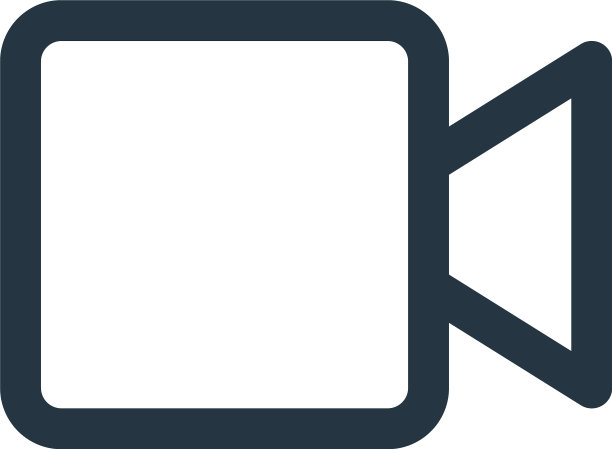 视频图标孤立在白色背景轮廓图片下载