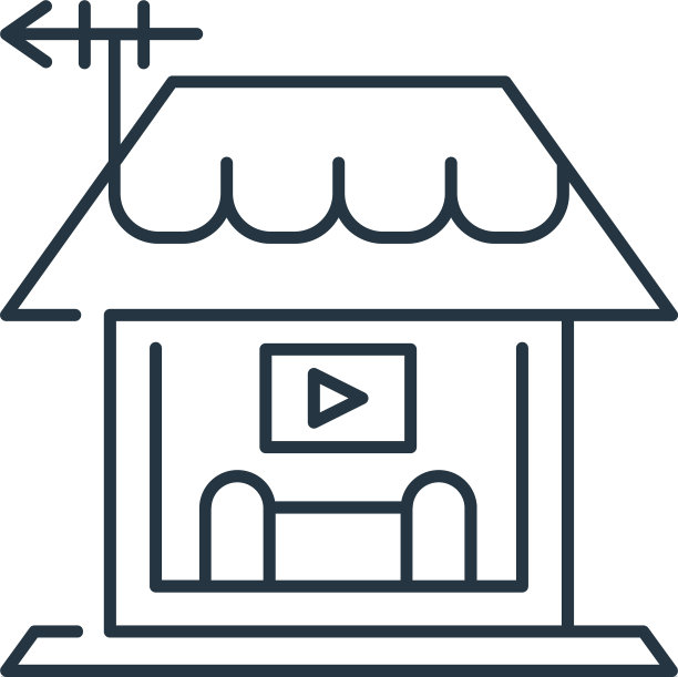 电视图标孤立在白色背景图片下载