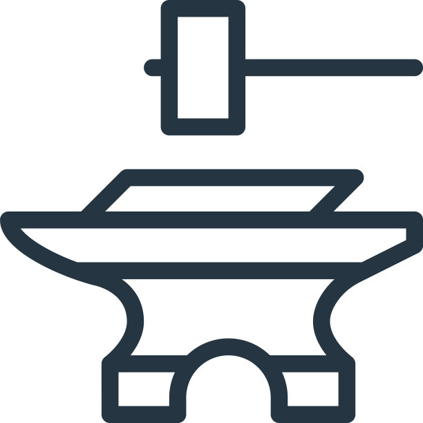 铁匠图标孤立的白色背景图片下载