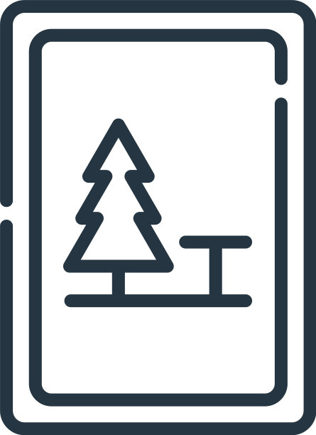 露营图标孤立在白色背景轮廓图片下载