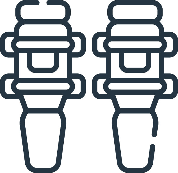 膝垫图标孤立的白色背景图片下载