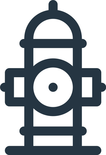 消防栓图标孤立在白色背景上图片下载