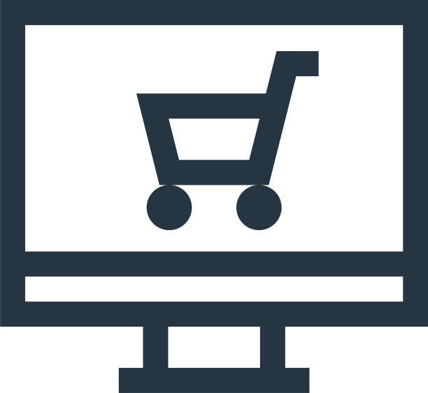 网上商店图标孤立的白色背景图片下载