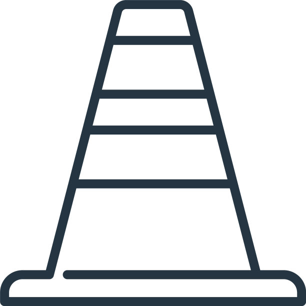 警告图标孤立在白色背景大纲图片下载