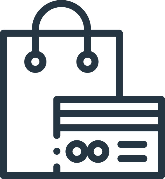 购物袋图标孤立的白色背景图片下载