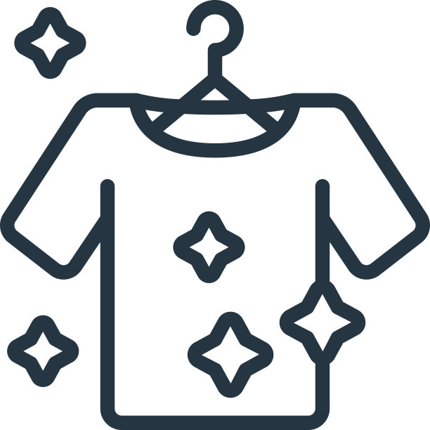 干净的衣服图标孤立在白色的背景图片下载