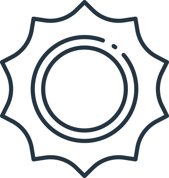 太阳图标太阳可编辑笔画太阳线性符号图片下载