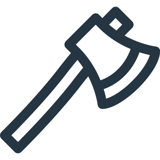 Axe图标孤立在白色背景轮廓图片下载