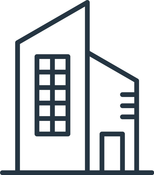 建筑图标建筑可编辑描边建筑图片下载