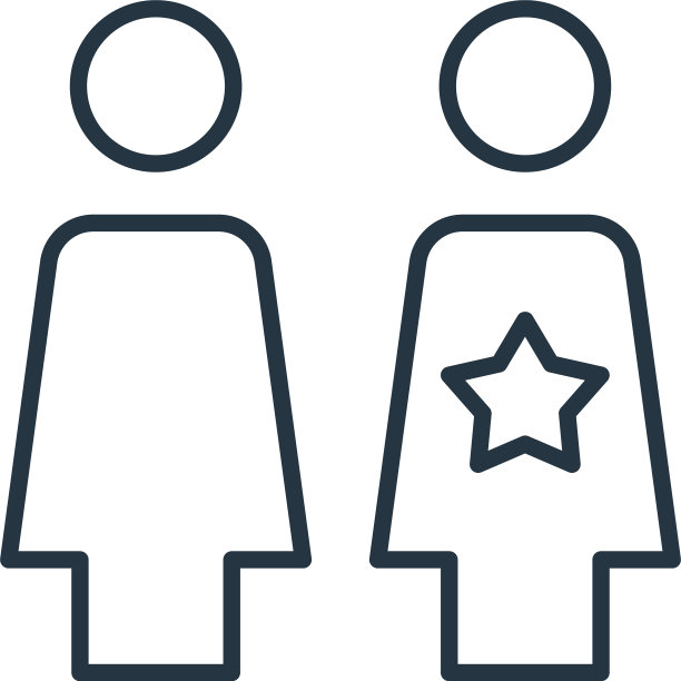 女商人的图标孤立在白色的背景图片下载