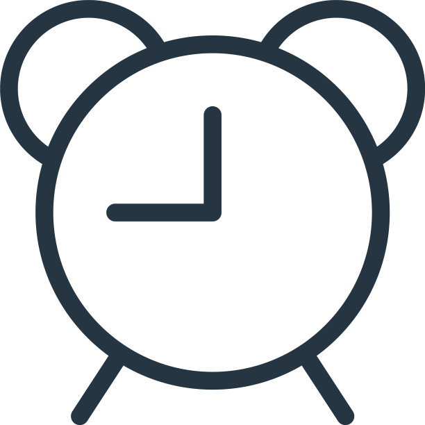 时钟针图标孤立的白色背景图片下载