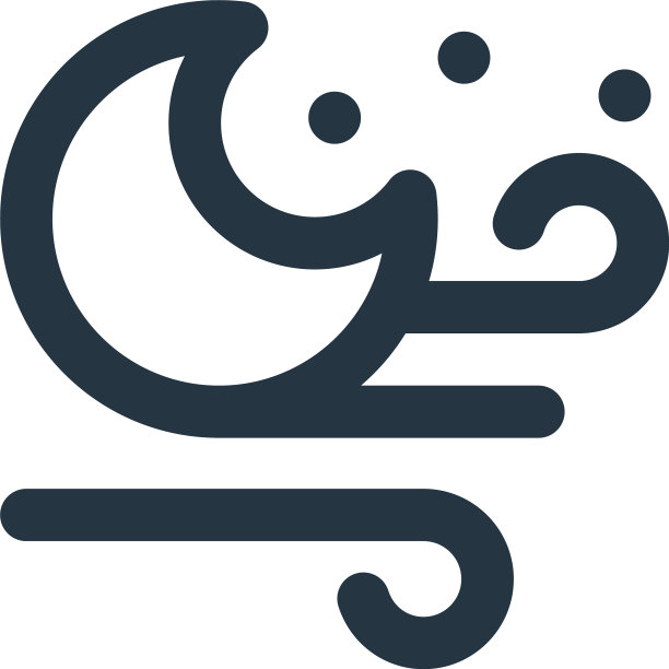 风图标风可编辑中风风线性图片下载