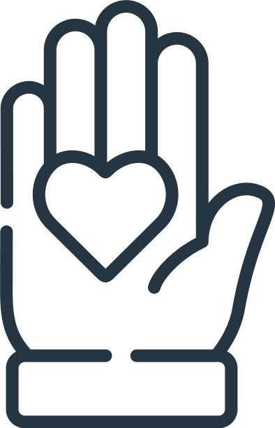 给心图标孤立的白色背景图片下载