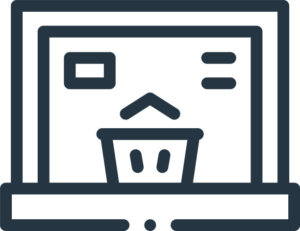 笔记本电脑图标孤立的白色背景轮廓图片下载