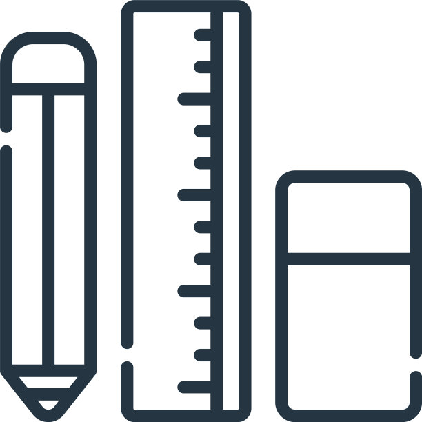 文具图标孤立的白色背景图片下载