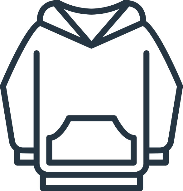 帽衫图标孤立的白色背景轮廓图片下载