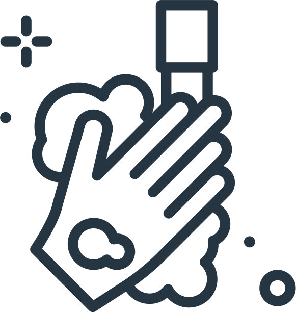 手洗图标孤立的白色背景图片下载