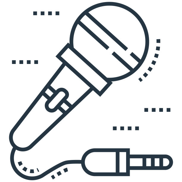 麦克风图标隔离在白色背景图片下载