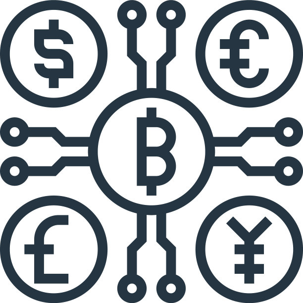 加密货币图标孤立在白色背景上图片下载