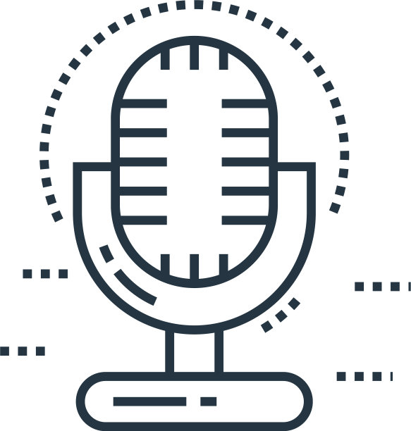 麦克风图标隔离在白色背景图片下载