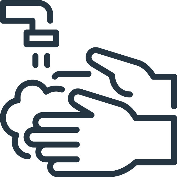 洗手图标孤立在白色背景图片下载